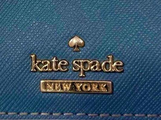 Kate Spade Bifold Cameron Blue Wallet Small - Cape Cod Fashionista