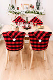 2-Pack Christmas Plaid Chair Covers - Cape Cod Fashionista