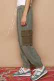 POL Distressed Cargo Denim Jogger with Crochet Pockets - Cape Cod Fashionista