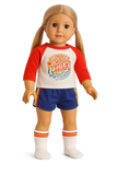 Retired American Girl Doll Julie Rainbow Skateboard Outfit