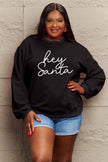 Simply Love Full Size HEY SANTA Graphic Sweatshirt - Cape Cod Fashionista