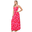 Artistic Allure: Abstract Print Jersey Slip Fully Lined Maxi Dress with Pocket