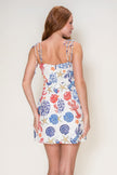 Women’s Coastal Lobster Print Tie Shoulder Mini Dress