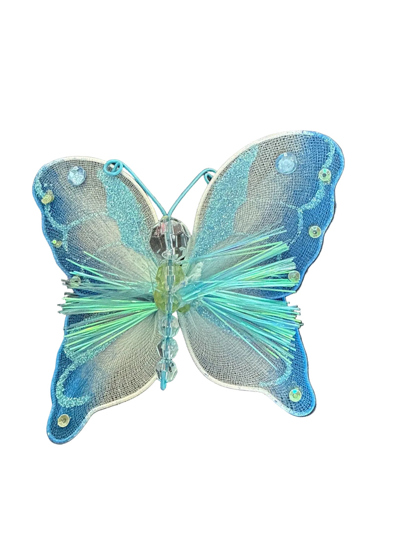 Butterfly Hair Clip for 18” Dolls & Girls – Blue Fairy Wing Style