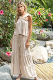 Pol Wide Leg Bohemian Ribbed Knit Pants