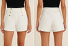 Coastal Charm: High-Waisted Sailor Shorts