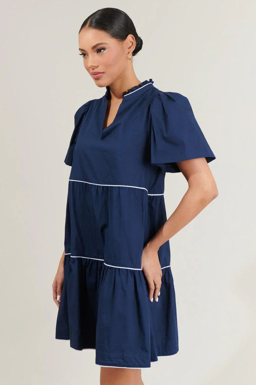 Candace Cotton Tiered Mini Dress