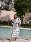 Capri Maxi Dress—100% European Hand-Block Printed linen