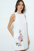 Caroline Floral Embroidered Sleeveless Shift Dress