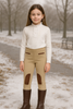 E-land & RHC Irideon  Kid's Meryl Knee Patch Jodpurs – Tan Riding Pants