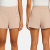 Coastal Classic: High-Waisted Sailor Shorts with Triple Button Detail