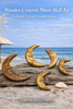 Cape Cod Hand-Carved Wooden Moon Wall Art – Coastal Celestial Decor by D.Q.R.