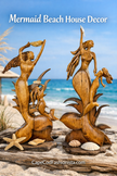Cape Cod Hand-Carved Wooden Seahorse Wall Art – Coastal Beach House Decor by D.Q.R.