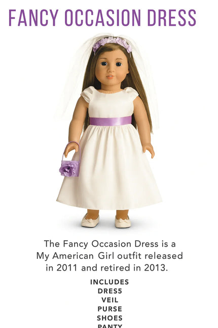 Retired American Girl Fancy Occasion Dress Outfit 2011–2013 – Complete 6 PC Set EUC