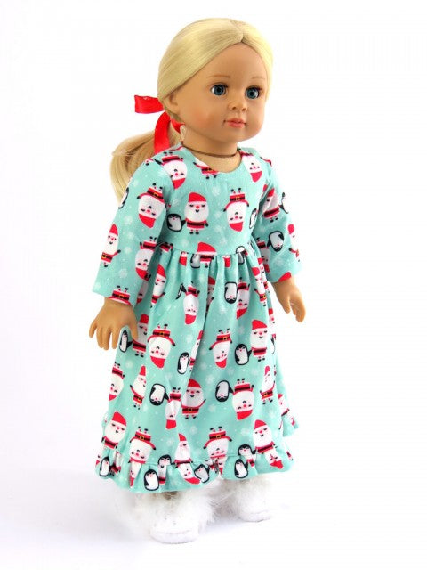 Christmas Nightgown | Santa & Penguin Holiday Pajamas 18