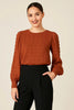 Cindy Swiss Dot Sheer Sleeve Blouse