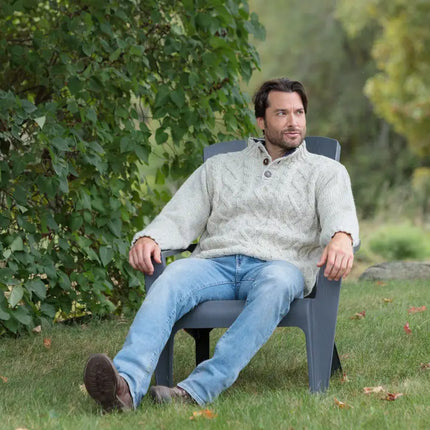 Men’s Fisherman Cable Knit Wool Sweater – Cotton Lined, Handmade in Nepal