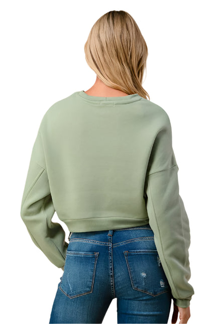 Cozy Crew Cropped Fleece Sweatshirt