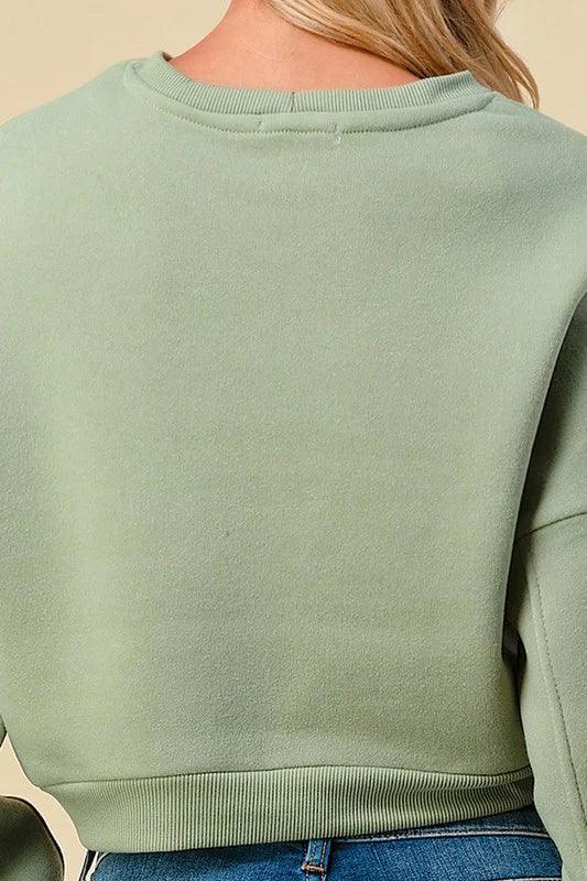 Cozy Crew Cropped Fleece Sweatshirt