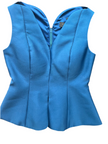 Gracia Blue Zip-Up Evening Vest