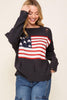 Distressed USA Flag Patriotic sweater