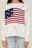 Distressed USA Flag Patriotic sweater