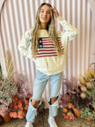 Distressed USA Flag Patriotic sweater