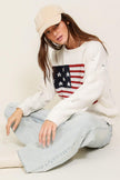 Distressed USA Flag Patriotic sweater