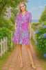 Effortless Elegance: Big Paisley Print Roll-Up Sleeve Jersey Dress