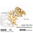 Coral Branch Cuff Bracelet – 18K Gold Plated or Silver Stainless Steel Coastal Jewelry
