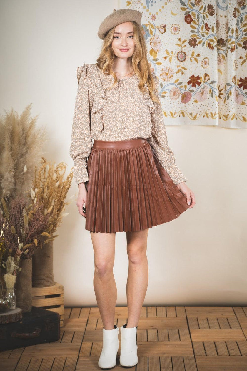 Fantasia Faux Leather Army Mini Skirt