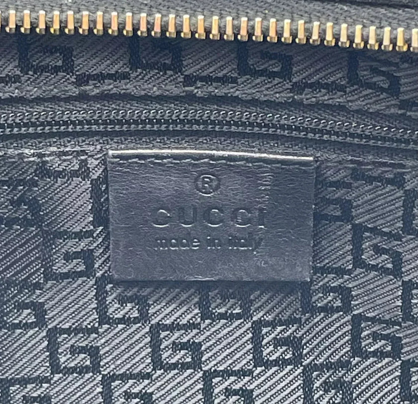 GUCCI Bamboo Black Suede Jackie Shoulder Bag