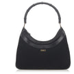GUCCI Bamboo Black Suede Jackie Shoulder Bag