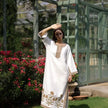 Hampton Kaftan 100% Linen Maxi — Flower