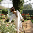 Hampton Kaftan 100% Linen Maxi — Flower