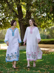 Hampton Kaftan 100% Linen Maxi — Flower