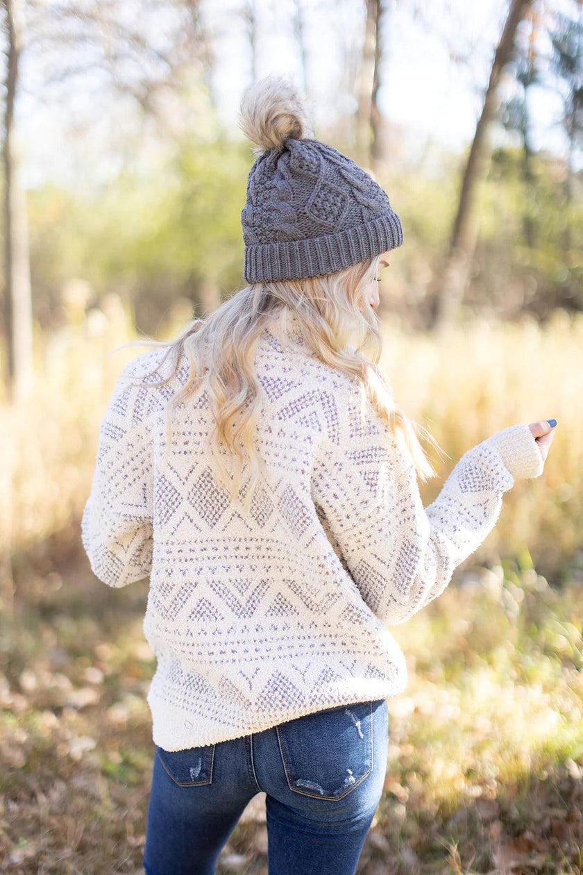 Women's Aztec Cozy Zip Sweater