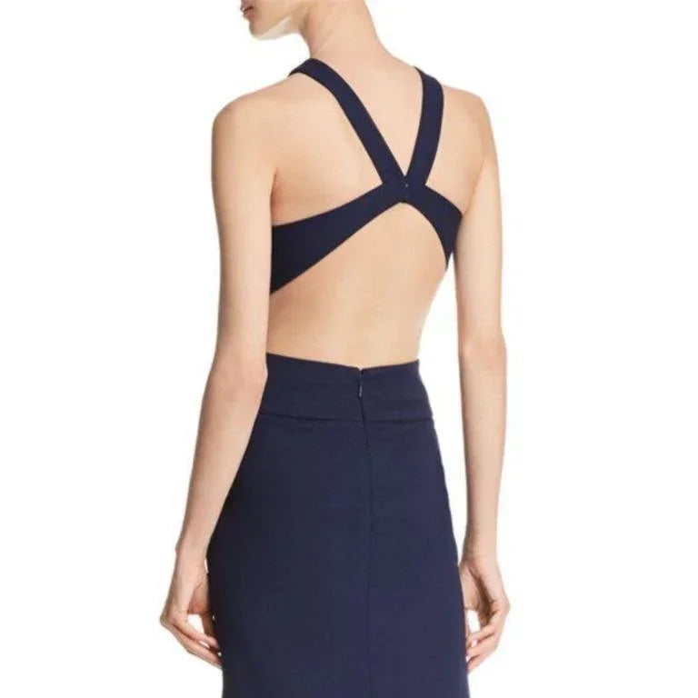BCBG MAXAZRIA Salome Cross Over Halter Gown