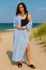 Lui Boho Button-Down Maxi Cover-Up Dress