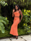 Sunset Stroll Circle Crochet Midi Dress