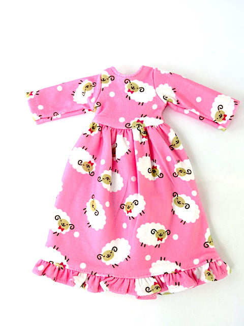 14.5 Inch Doll Pink Fuzzy Lamb Nightgown  PajamasFits Wellie Wishers