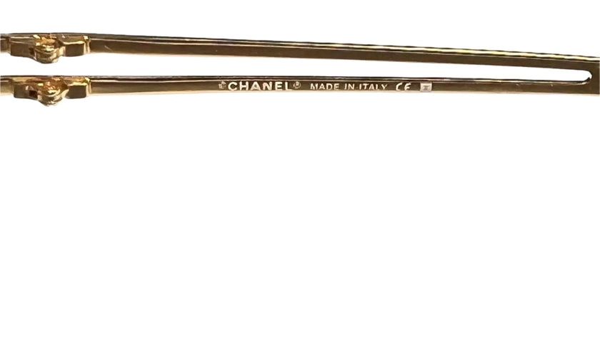 Authentic Chanel Rimless Designer Gold Round Sunglasses - Cape Cod Fashionista