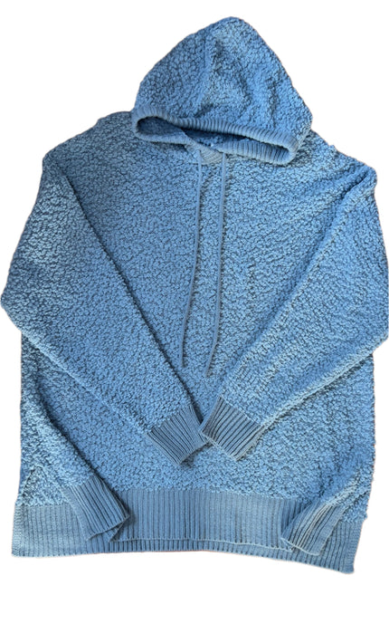 Oversized Blue Popcorn Hoodie in Plus Size