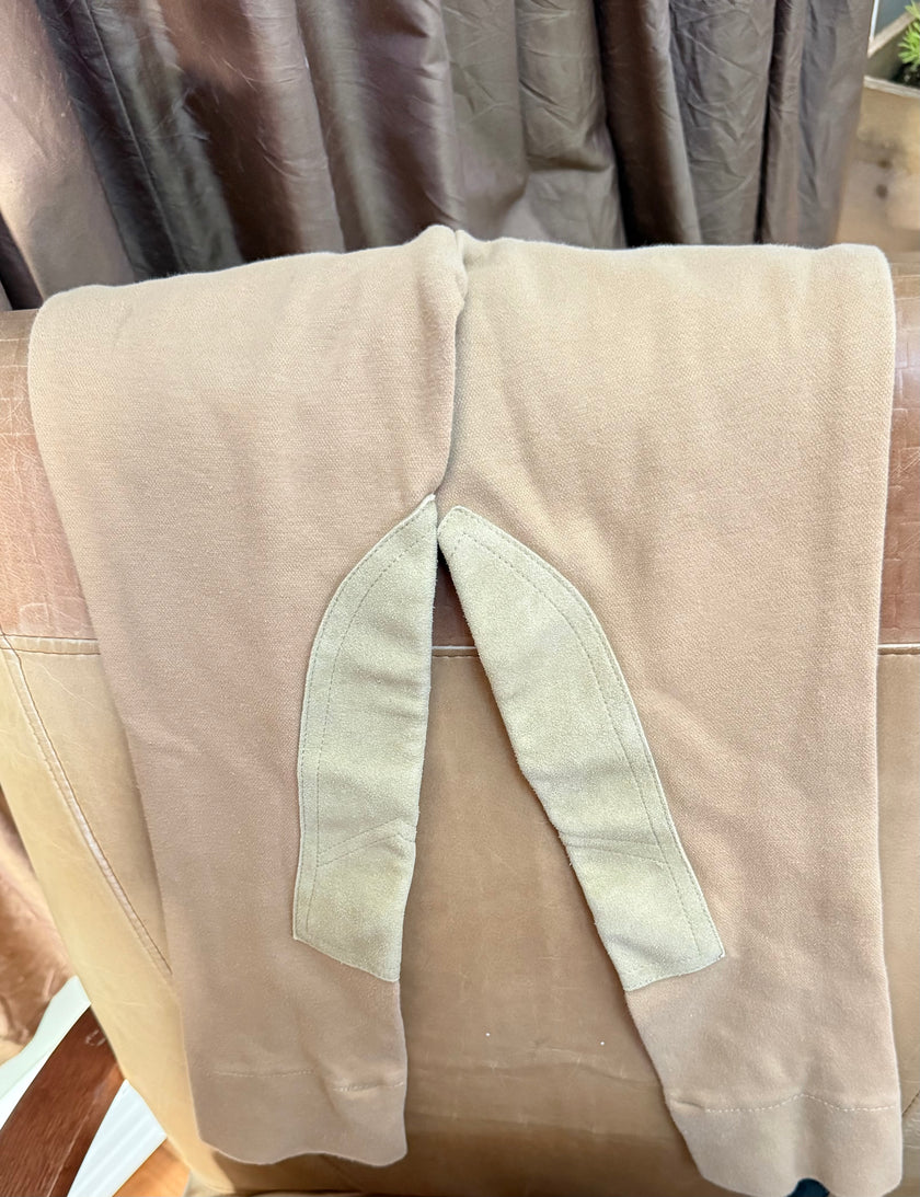 E-land & RHC Irideon  Kid's Meryl Knee Patch Jodpurs – Tan Riding Pants