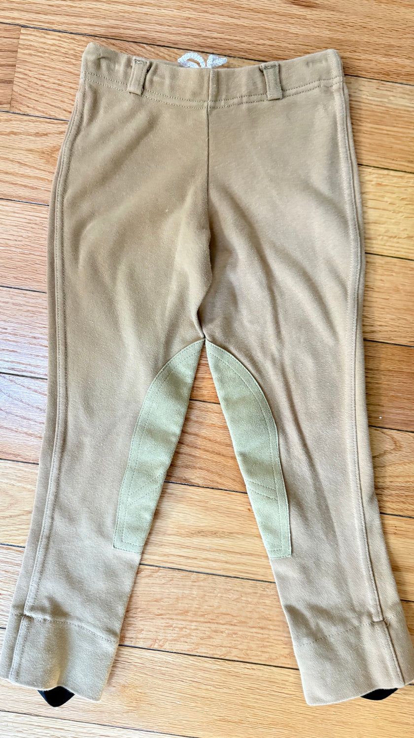 E-land & RHC Irideon  Kid's Meryl Knee Patch Jodpurs – Tan Riding Pants
