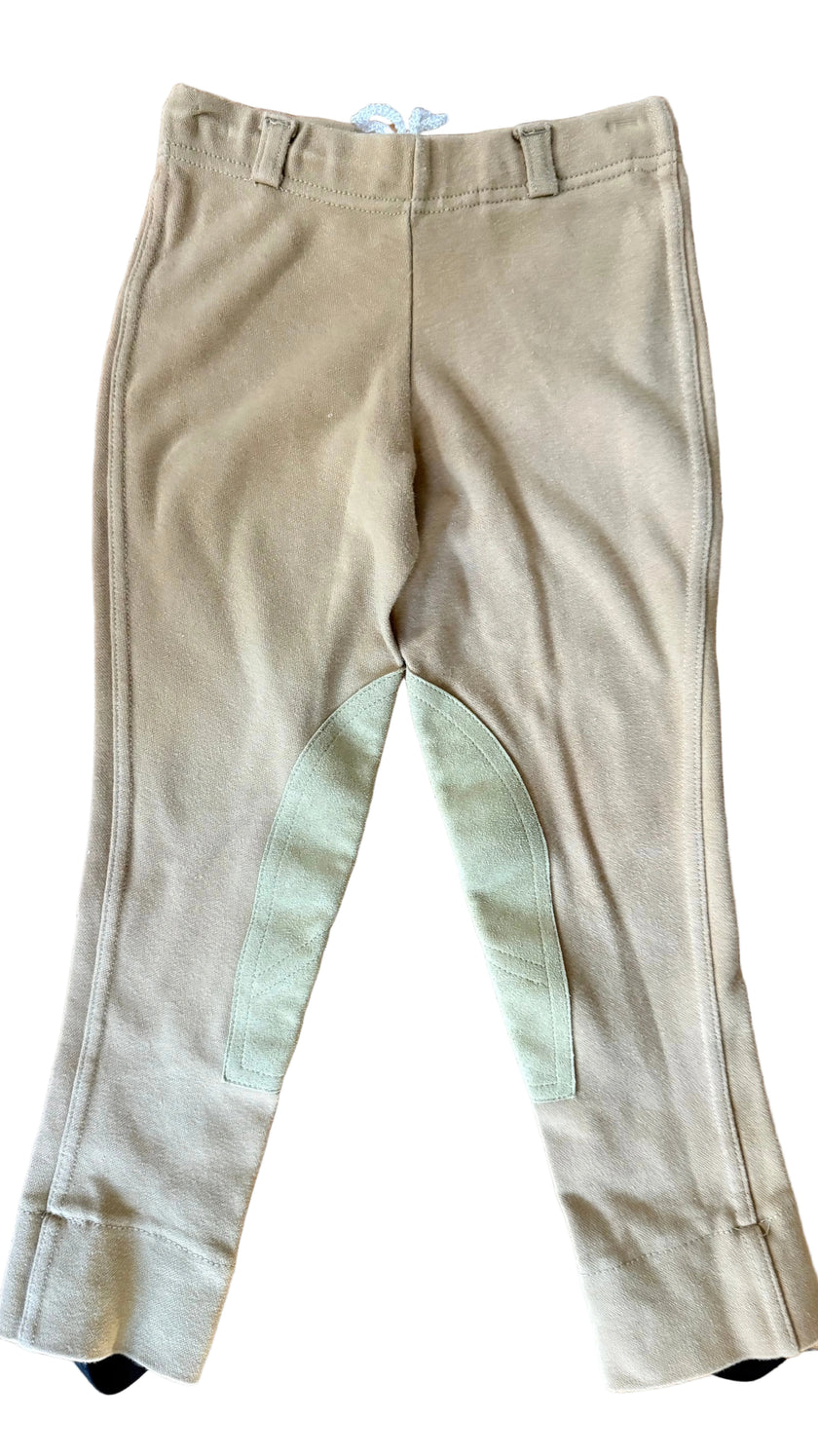 E-land & RHC Irideon  Kid's Meryl Knee Patch Jodpurs – Tan Riding Pants