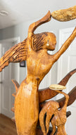 Cape Cod Hand-Carved Wooden Seahorse Wall Art – Coastal Beach House Decor by D.Q.R.