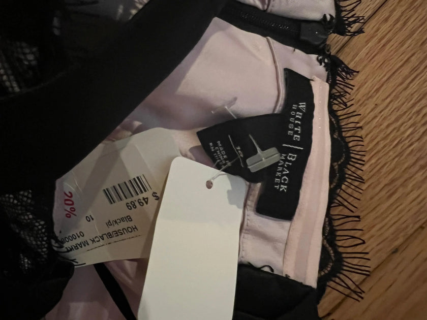 White House Black Market Satin n Lace Dress Size 10 - Cape Cod Fashionista