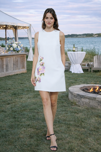 INA Caroline Embroidered Floral Shift Dress