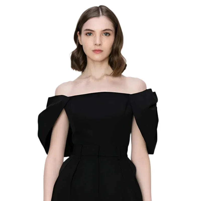 Ina Puff Sleeve Off Shoulder Crop Top with Flap Sleeves - Cape Cod Fashionista